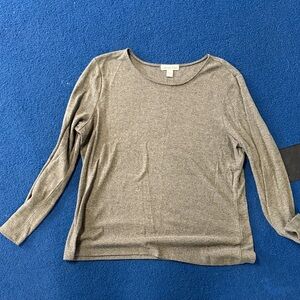 Coldwater Creek Taupe Long Sleeve Top